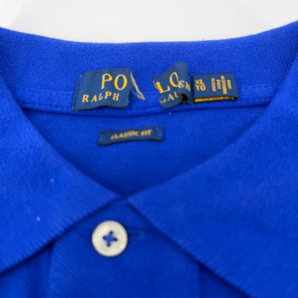 Polo Ralph Lauren Polo Mens XL Blue Classic Fit Cotton Mesh Short Sleeve Shirt